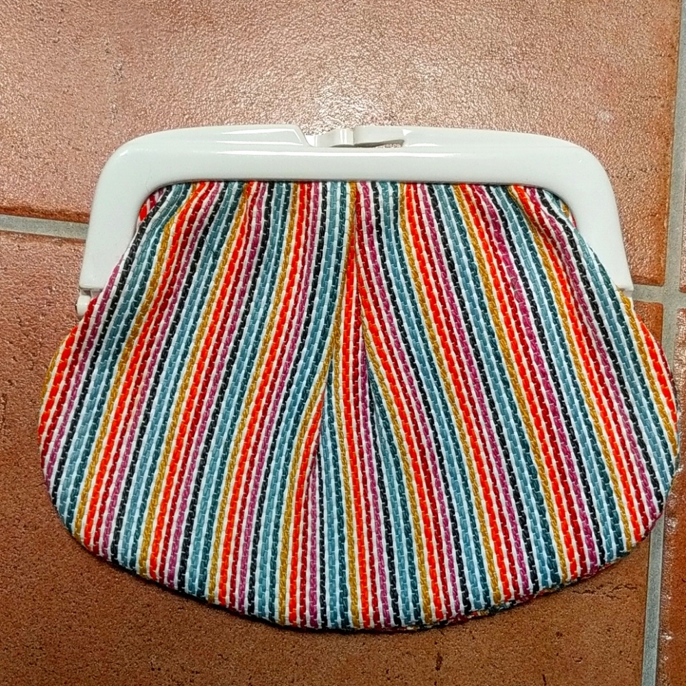 Vintage rainbow clutch